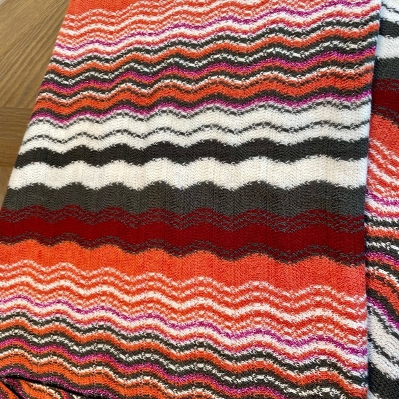 Missoni multicolor wave zig zag knit scarf - Picture 4 of 7